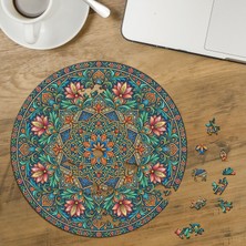 Punto Dizayn Mandala Sanatı  Tasarımlı Özel Kesim Yuvarlak 272 Parça Ahşap Puzzle MPDA878