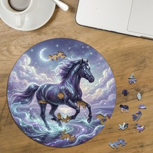 Punto Dizayn Magic Horse Tasarımlı Özel Kesim Yuvarlak 272 Parça Ahşap Puzzle MPDA504