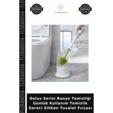 Floranova Delux Serisi Banyo Temizliği Günlük Kullanım Temizlik Gereci Silikon Tuvalet Fırçası