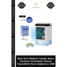 Floranova Özel Seri Modern Yaşam Alanı Ferahlık Vantilatör Sessiz Taşınabilir Hava Soğutucu USB