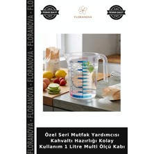 Floranova Özel Seri Mutfak Yardımcısı Kahvaltı Hazırlığı Kolay Kullanım 1 Litre Multi Ölçü Kabı