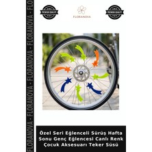 Floranova Özel Seri Eğlenceli Sürüş Hafta Sonu Genç Eğlencesi Canlı Renk Çocuk Aksesuarı Teker Süsü