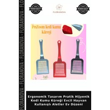 Floranova Ergonomik Tasarım Pratik Hijyenik Kedi Kumu Küreği Evcil Hayvan Kullanışlı Aletler Ev Düzeni