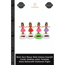 Floranova Özel Seri Masa Üstü Güneş Enerjili Farklı Hediye Solar Torpido Süsü Dekoratif Sallanan Figür