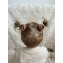 Tokacım Peluş Çilek Motifli Lastik Toka