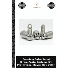 Floranova Premium Sofra Sanat Ikram Pasta Süsleme 5'li Profesyonel Büyük Boy Uçları
