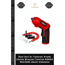 Floranova Özel Seri Ev Tamiratı Pratik Çözüm Bireysel Tamirat Rodex RDX3085 Akülü Vidalama