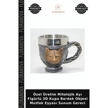 Floranova Özel Üretim Mitolojik Ayı Figürlü 3D Kupa Bardak Objesi Mutfak Eşyası Sunum Gereci