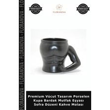 Floranova Premium Vücut Tasarım Porselen Kupa Bardak Mutfak Eşyası Sofra Düzeni Kahve Molası