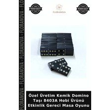 Floranova Özel Üretim Kemik Domino Taşı 8403A Hobi Ürünü Etkinlik Gereci Masa Oyunu