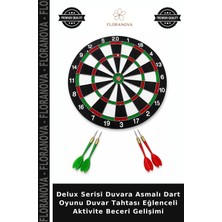 Floranova Delux Serisi Duvara Asmalı Dart Oyunu Duvar Tahtası Eğlenceli Aktivite Beceri Gelişimi