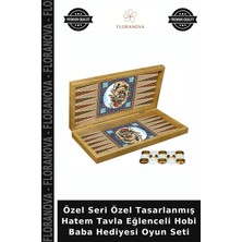 Floranova Özel Seri Özel Tasarlanmış Hatem Tavla Eğlenceli Hobi Baba Hediyesi Oyun Seti