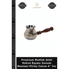 Floranova Premium Mutfak Aleti Kahve Eşyası Sunum Nesnesi Pirinç Cezve 4'' Inc