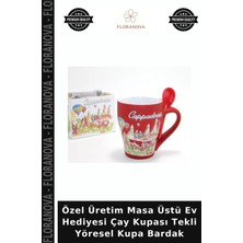 Floranova Özel Üretim Masa Üstü Ev Hediyesi Çay Kupası Tekli Yöresel Kupa Bardak
