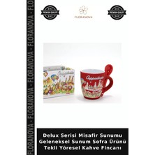 Floranova Delux Serisi Misafir Sunumu Geleneksel Sunum Sofra Ürünü Tekli Yöresel Kahve Fincanı