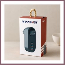 Bezos Termal Akım Korumalı Duvar Priz 1+3 USB 2500W 10A Bzss