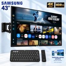 M7 43 Inç UHD Wi-Fi+Bluetooth+Smart Hub+Akıllı Kumanda Hoparlörlü Smart Tv (2 Yıl Samsung Türkiye Garantili) + Onerous Askı Aparatı + Kablosuz Klavye