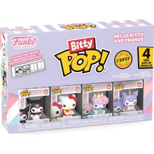 Tr Bitty Pop! Sanrio - Kuromi - 4 Parçalı ve Bir Sürpriz Mini Figür - 0,9 Inç (2,2 Cm) - Hello