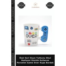 Floranova Özel Seri Oyun Tutkunu Okul Hediyesi Günlük Kullanım Porselen Game Over Kupa Bardak