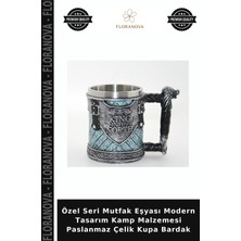 Floranova Özel Seri Mutfak Eşyası Modern Tasarım Kamp Malzemesi Paslanmaz Çelik Kupa Bardak
