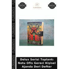 Floranova Delux Serisi Toplantı Notu Ofis Gereci Kişisel Ajanda Deri Defter