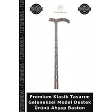 Floranova Premium Klasik Tasarım Geleneksel Model Destek Ürünü Ahşap Baston