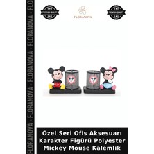 Floranova Özel Seri Ofis Aksesuarı Karakter Figürü Polyester Mickey Mouse Kalemlik