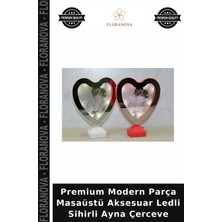 Floranova Premium Modern Parça Masaüstü Aksesuar Ledli Sihirli Ayna Çerceve