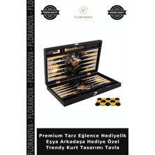 Floranova Premium Tarz Eğlence Hediyelik Eşya Arkadaşa Hediye Özel Trendy Kurt Tasarımı Tavla