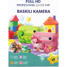 Shopfocus CMR100 Dijital Çocuk Kamerası Print Kamerası 1080P Full Hd Termal Yazıcılı 2.0 Ekranlı