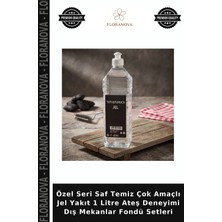Floranova Özel Seri Saf Temiz Çok Amaçlı Jel Yakıt 1 Litre Ateş Deneyimi Dış Mekanlar Fondü Setleri