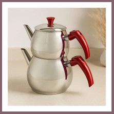 Bezos Büyük Aile Çelik Çaydanlık Seti (Üst 1.2l / Alt 2l) Bzss