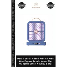 Floranova Delux Serisi Yazlık Alet Ev Aleti Oda Eşyası Sessiz Kamp Tipi Uv Işıklı Sinek Kovucu Şarjlı
