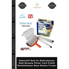 Floranova Dekoratif Rulo Ev Dekorasyonu Hobi Boyama Pintar Facil Pratik Damlatmayan Boya Rulosu Fırçası