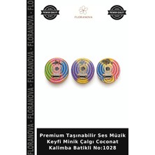 Floranova Premium Taşınabilir Ses Müzik Keyfi Minik Çalgı Coconat Kalimba Batikli NO:1028