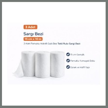 Bezos Sargı Bezi 15 cm x 10 M 3 Adet Pamuklu Hidrofil Gazlı Bez Rulo Sargı Bezi Seti Mmbz
