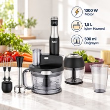 Fakir 1000 W Motor, 1,5 L Işlem Haznesi, 500 ml Doğrayıcı Blender Seti Speed Multi