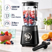 Philips 1200 W Motor, 2 L Cam Hazne, 3 Hız + Darbe Blender HR3030/00