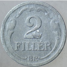 Banknoting Macaristan 2 Filler 1943 Ikinci Dünya Savaşı Dönemi Çinko.