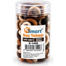 Ksmart Lastik Saç Toka Kahverengi 100 Adet- 12'li Paket