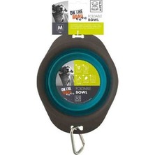 Hilera M-Pets On The Road Katlanabilen Mama Kabı 750ML (M) Turkuaz / Kahverengi