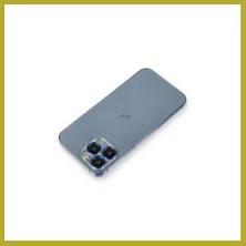 Bezos iPhone 11 Pro Max Uyumlu Metal Kamera Lens Koruma Cam - Mavi Bcks