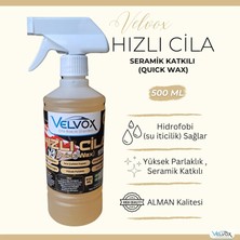 Tr Velvox Seramik Katkılı Hızlı Cila 500 ml | Oto Cila & Quick Wax | Hidrofobik Koruma, Çizik K