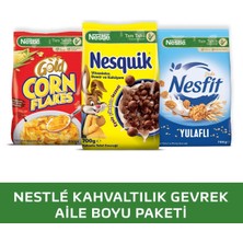 Tr Kahvaltılık Gevrek Paketi: Nesquık Kakaolu 700G + Nesfıt Sade 700G + Gold Cornflakes 650G