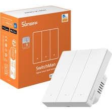 Tr Switchman Zigbee Akıllı Duvar Anahtarı - 3 Gnag - Zigbee 3.0 - Nötr Opsiyonel - Iki Yönlü