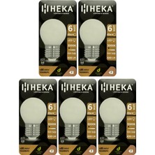 Tr 6W (48W) 3000K Sarı Işık E27 Duylu Soft LED G45 Ampul, 5 Adet