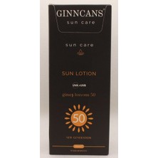 Ginncans Cosmetıc & Cosmetıcs By Gınncans Sun Güneş Koruyucu Krem Spf+50 Uva+Uvb Losyon Açık ve Beyaz Ciltler