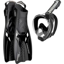 Xml Bayiciniz Tr Baron+Tonga Combo - Snorkeling Baron Tam Yüz Maskesi, Geniş Görüş Alanı, Buğulanma Önleyi