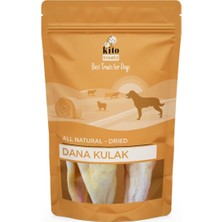 Kito Kurutulmuş Dana Kulak Çiğnemelik Köpek Ödül MAMASI%100 Doğal, Glutensiz, Organik 100 gr (Dog Tr