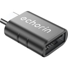 Echorin Otg Akıllı Giriş USB 3.0 To Type-C Dönüştürücü Adaptör Çevirici 5gbps, iPhone 16, Pro, Pro ,